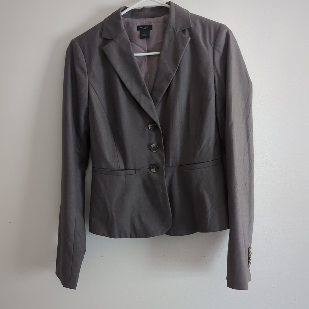 Ann Taylor Gray Suit Jacket